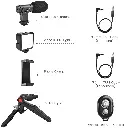 Video -Making Tripod Kit For Live Broadcast 3 In 1 With Microphone, Led Light, Mini Stand & Remote Control, Vloging Kit.webp