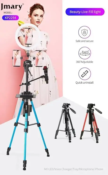 Jmary KP-2254 Professional Aluminum Tripod 2.webp