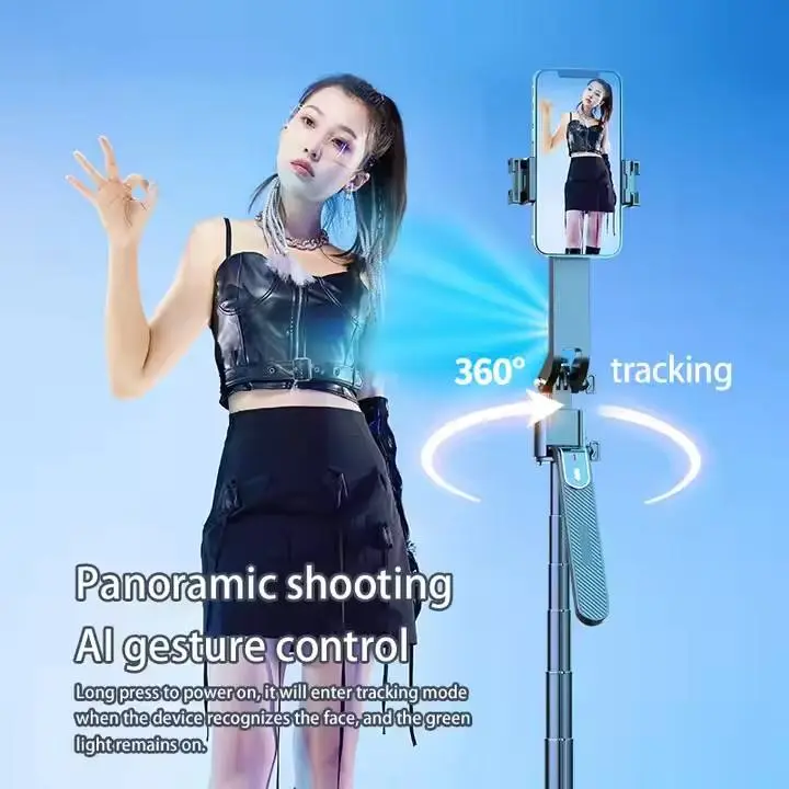 Hot Sale Q185 360 Rotation Wireless Selfie Stick Remote Extendable Selfie Stick Mobile Tripod Stand 1.webp