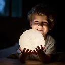 Moon Lamp ，3D Moon Light with 16 Color Changes, Touch & Remote Control – Realistic Moon Surface Texture, Type-C (USB) Charging Port. 6.webp