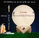 Moon Lamp ，3D Moon Light with 16 Color Changes, Touch & Remote Control – Realistic Moon Surface Texture, Type-C (USB) Charging Port. 4.webp