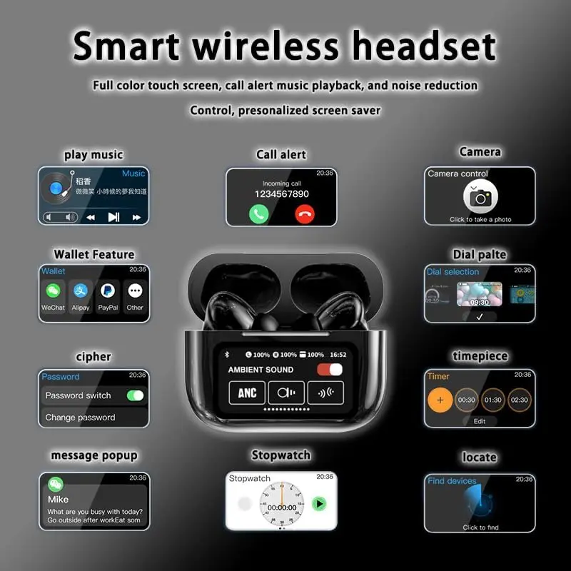 A9 Pro ANC Touch Screen Earbuds 3.webp