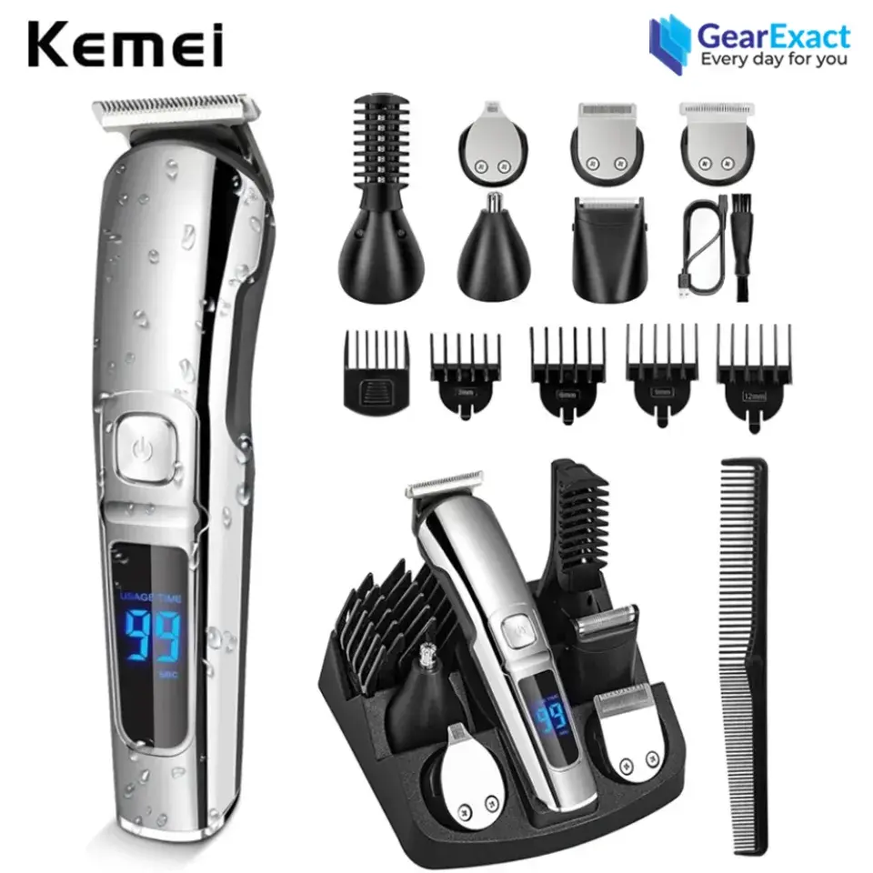 Kemei KM-8508 Multi-grooming kit 11-in-1 Beard, Hair, Body, and Face for Men 3.webp