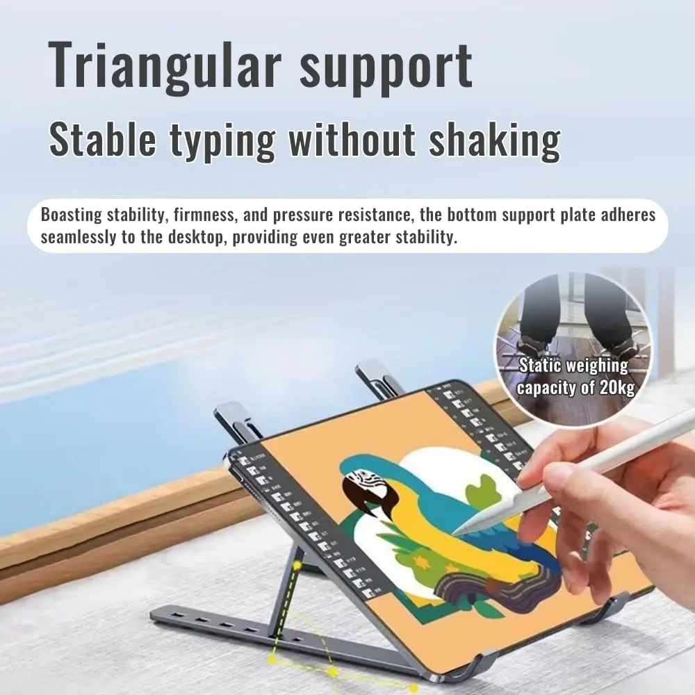 Aluminum Alloy Adjustable & Foldable Laptop Stand 5.webp