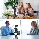 Video -Making Tripod Kit For Live Broadcast 3 In 1 With Microphone, Led Light, Mini Stand & Remote Control, Vloging Kit 4.webp