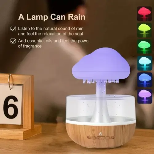 Rain Cloud Night Light Humidifier with Raining Water