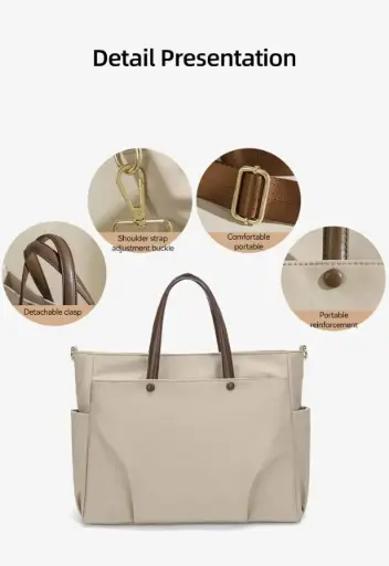 Women's Tote Bag Large Capacity 14 Inch & 15.6 Inch Laptop Shoulder Bag