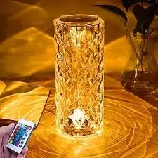 Crystal Table Lamp RGB Colour Changing Night Lights (2 Pack) 