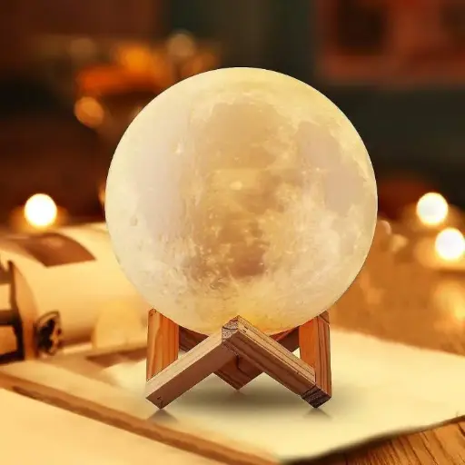 Moon Lamp, 3D Moon Light with 16 Color Changes, Touch & Remote Control